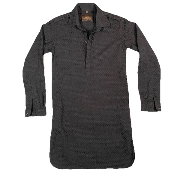 Arok Other - Arok Kids Formal Kurta Size 10 Embroidered Black Heavy Cotton Indian Pakistan